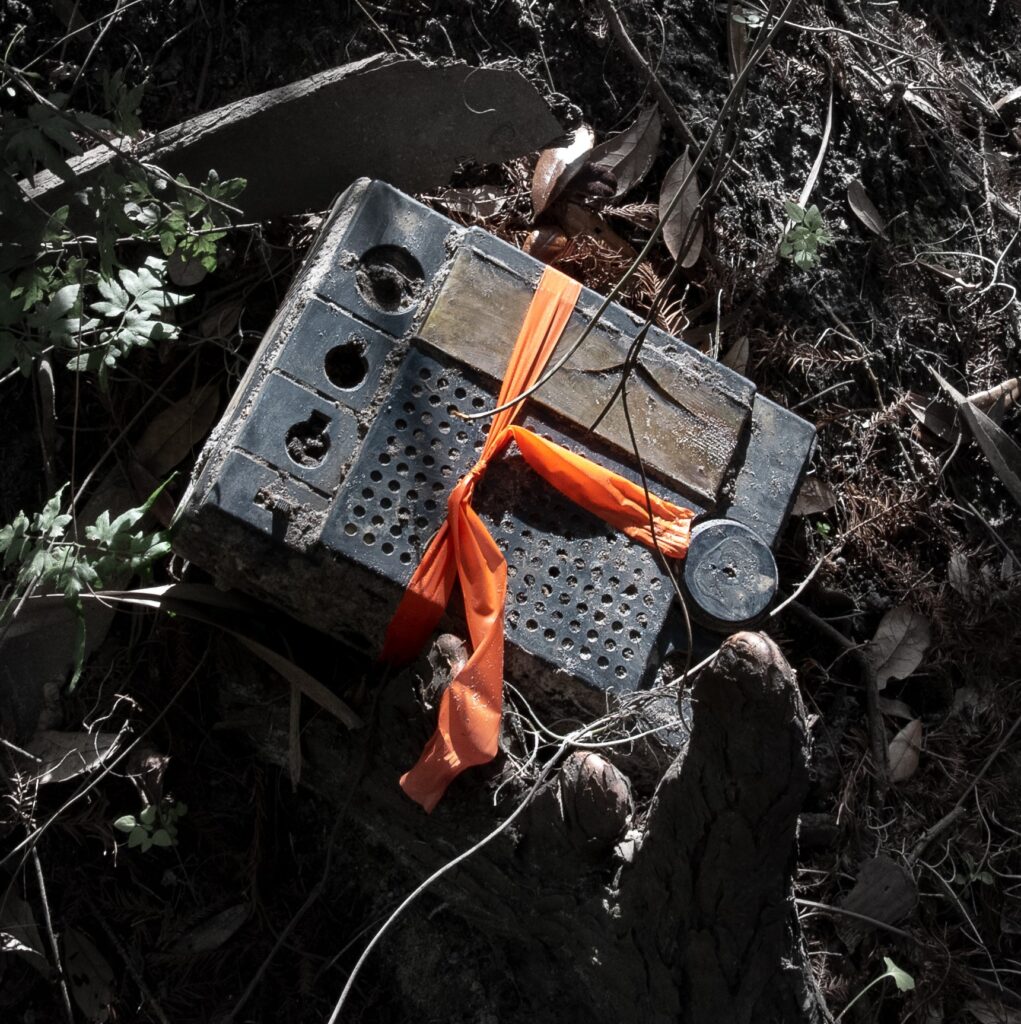 The original 1980s radio found at the bottom of the Radio Crossing ravine on February 9, 2020